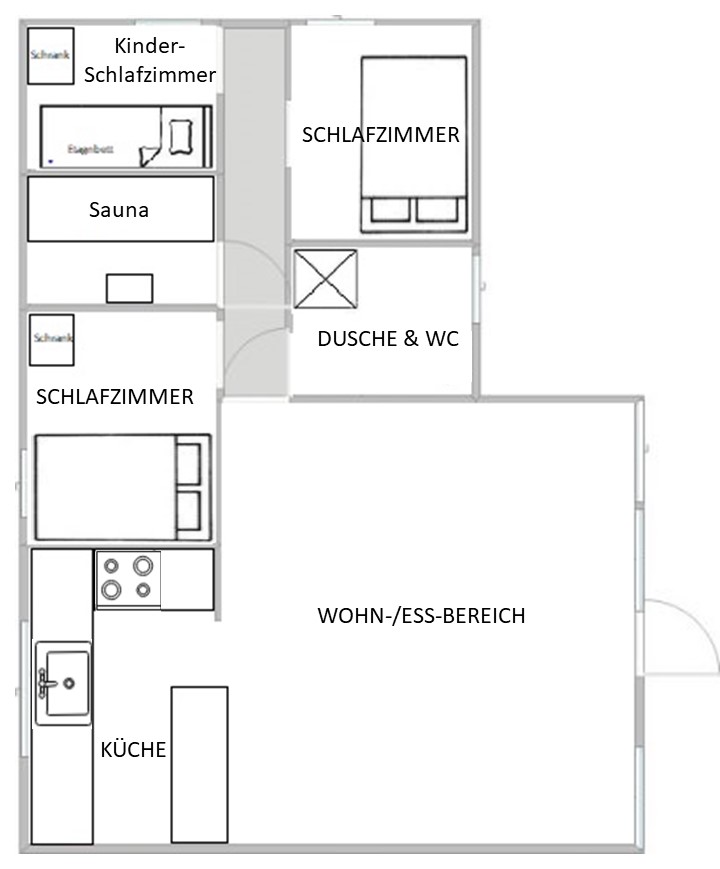 Grundriss des Hauses